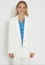 Σταυρωτό blazer λευκό