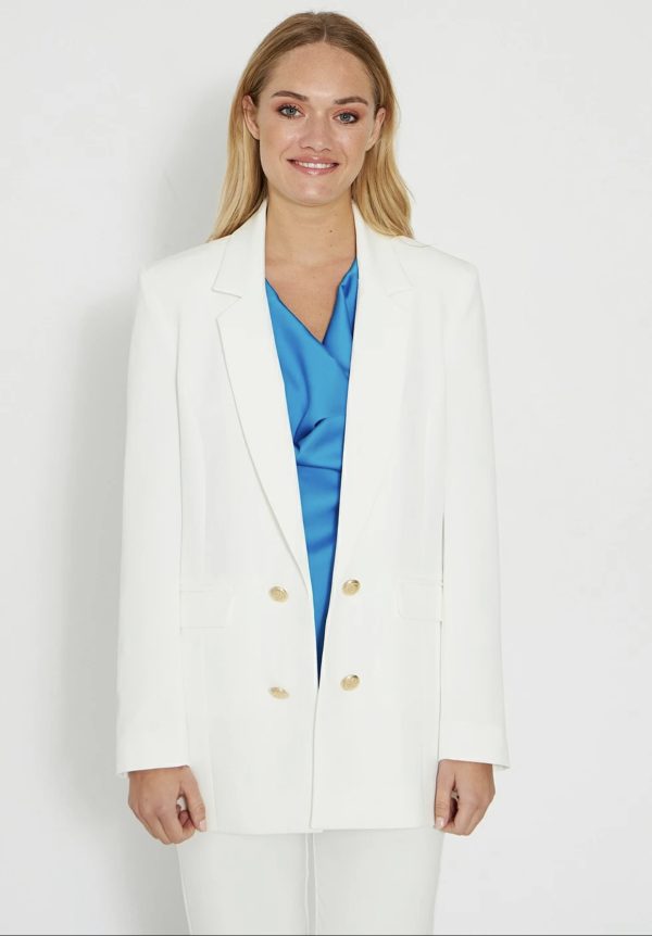 Σταυρωτό blazer λευκό - Image 1
