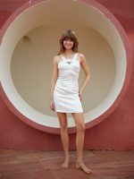 Φανταχτερό κοντό φόρεμα ζακάρ