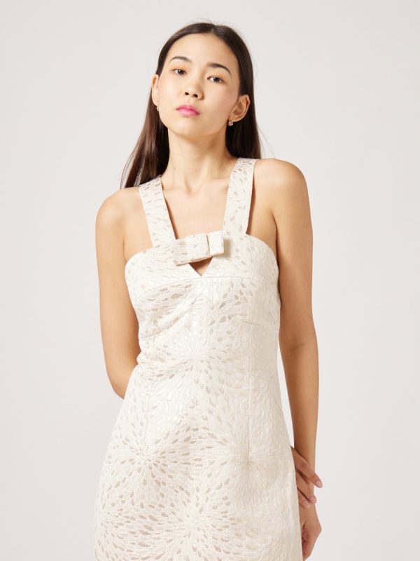 Φανταχτερό κοντό φόρεμα ζακάρ - Image 2