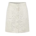 Μίνι φούστα Μπροκάρ με κουμπιά - Image 3