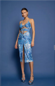 Mind eraser crep satin midi dress