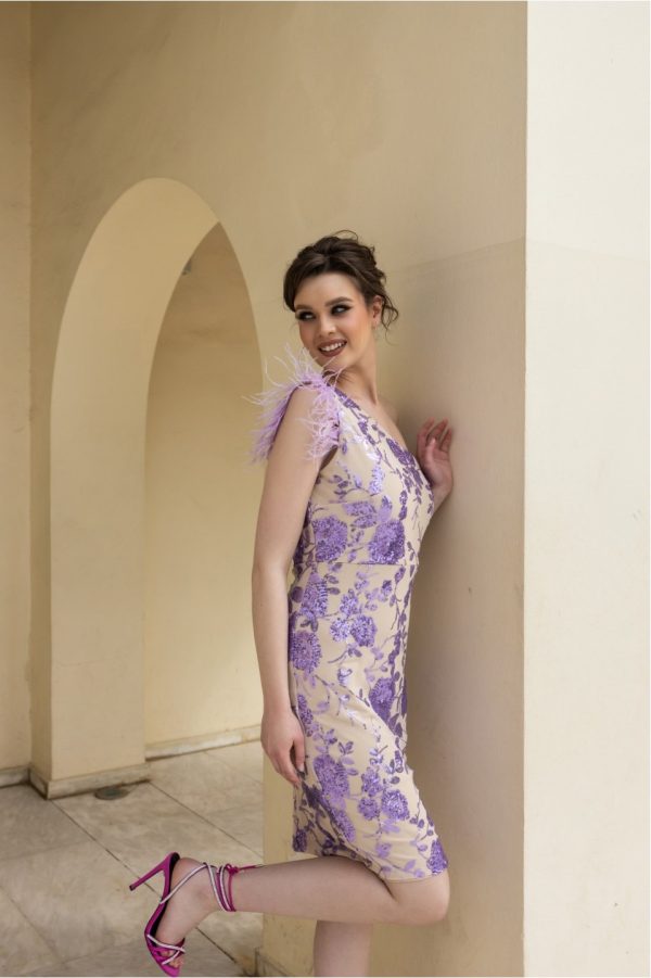 Κοντό φόρεμα με έναν ώμο - Image 3