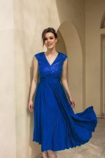 Μίντι πλισέ φόρεμα