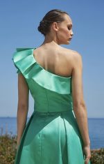 Σετ Μπούστο σατινέ με βολάν με Φούστα σατινέ με πιέτες - Image 5