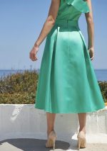 Σετ Μπούστο σατινέ με βολάν με Φούστα σατινέ με πιέτες - Image 7