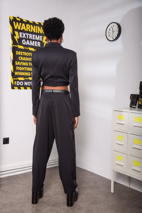 STRIKE CROP BLAZER Black - Image 3