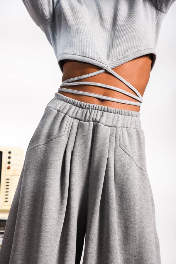 CARDS CROP TOP GREY - Image 2