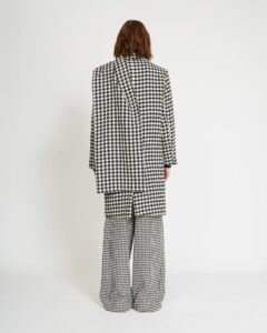 CHECKED COAT WITH WIDE COLLAR - Image 2