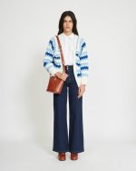 KNITTED CARDIGAN WITH GEOMETRIC PATTERN - Image 2