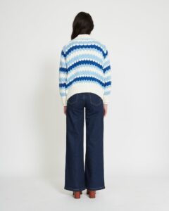 KNITTED CARDIGAN WITH GEOMETRIC PATTERN - Image 3