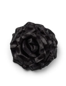 BLACK FLOWER BROOCH