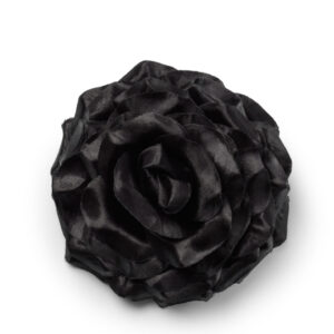 BLACK FLOWER BROOCH