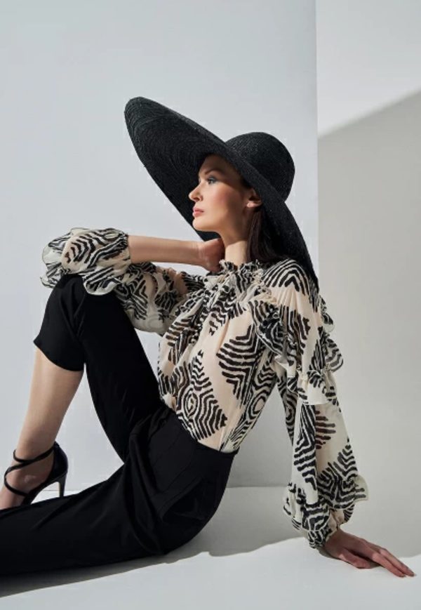 IMG_7781 Μπλούζα εμπριμέ με βολάν - Image 1