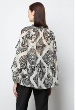 Μπλούζα εμπριμέ με βολάν - Image 3