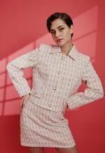 Σετ Ζακετάκι tweed μαζί με Μίνι φούστα tweed