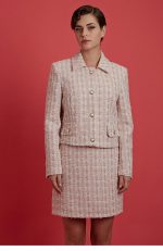 Σετ Ζακετάκι tweed μαζί με Μίνι φούστα tweed - Image 2