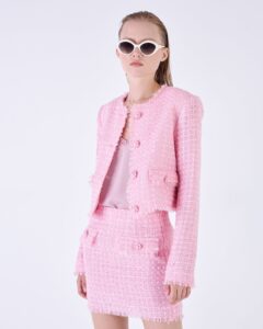 ΚΟΝΤΌ BOUCLÉ BLAZER ΜΕ ΚΡΌΣΣΙΑ