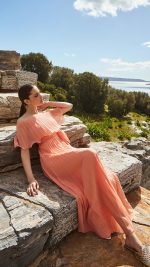 Φόρεμα πλισέ με βολάν - Image 2