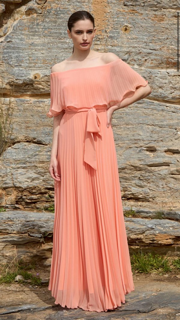 Φόρεμα πλισέ με βολάν - Image 3