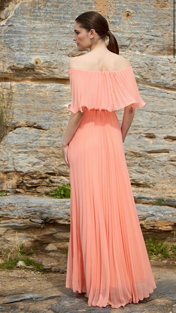 Φόρεμα πλισέ με βολάν - Image 4