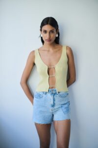 Crop Top Lurex Strass Cord - Image 3