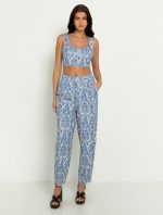 Εμπριμέ τοπ από μείγμα λινού - Image 2