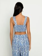 Εμπριμέ τοπ από μείγμα λινού - Image 3