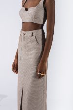 RACHEL MAXI SKIRT BROWN - Image 3