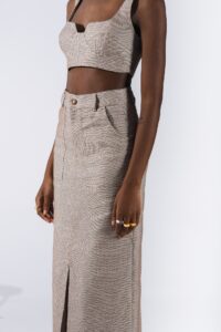 RACHEL MAXI SKIRT BROWN - Image 3