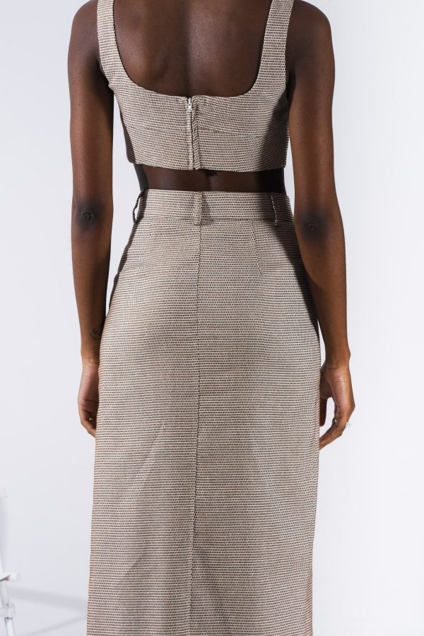 RACHEL MAXI SKIRT BROWN - Image 2