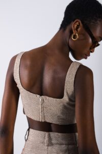 RACHEL TOP LIGHT BROWN - Image 2