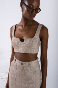 RACHEL TOP LIGHT BROWN