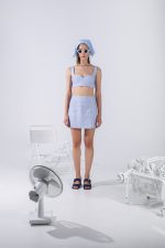 ARPYES  RACHEL MINI SKIRT LIGHT BLUE