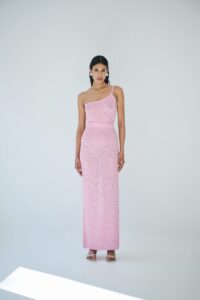 Σετ Top Lurex One Shoulder με Skirt Lurex Maxi - Image 3
