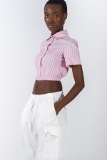 JOEY CROP SHIRT LIGHT PINK - Image 3