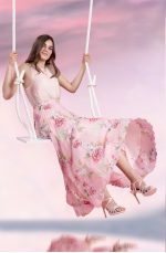 Φούστα πλισέ με λουλούδια