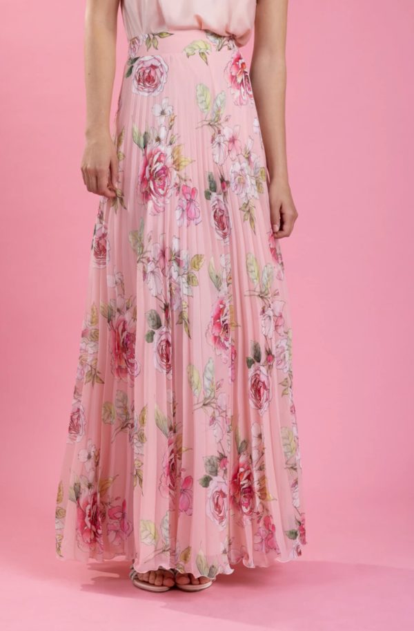 Φούστα πλισέ με λουλούδια - Image 3