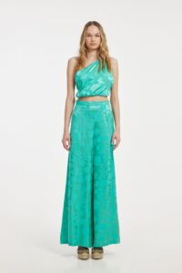 Yvonne Pants (Satin Aqua)