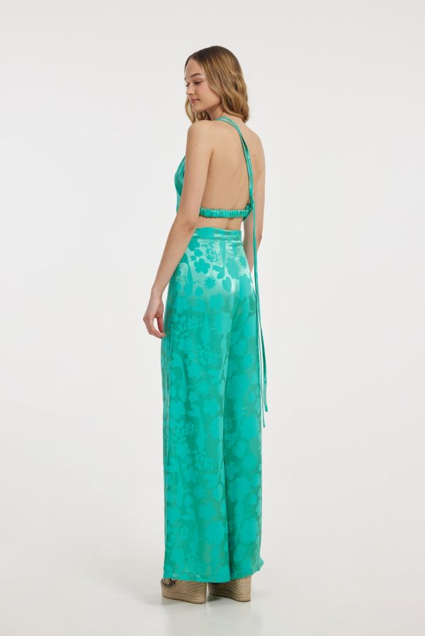 Yvonne Pants (Satin Aqua) - Image 2