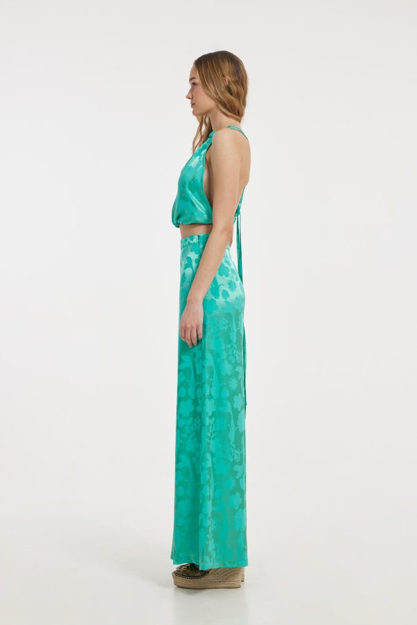 Yvonne Pants (Satin Aqua) - Image 3