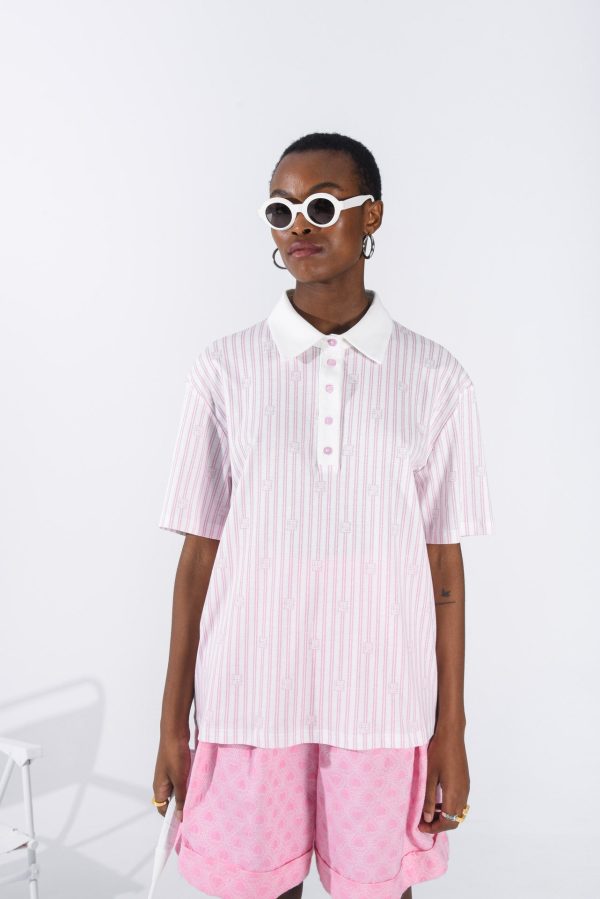 JOEY POLO T-SHIRT PINK - Image 2