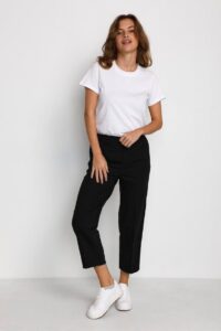 KAFFE KASAKURA CROPPED PANTS black