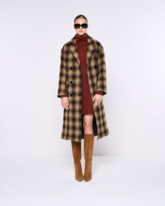 DOUBLE-BREASTED CHECKED COAT - Image 3