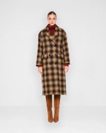 DOUBLE-BREASTED CHECKED COAT - Image 4