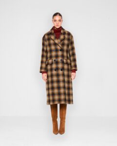 DOUBLE-BREASTED CHECKED COAT - Image 4