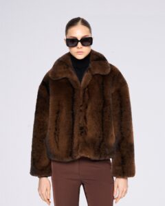 SHORT FAUX FUR COAT - Image 2