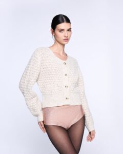 KNITTED CROP CARDIGAN