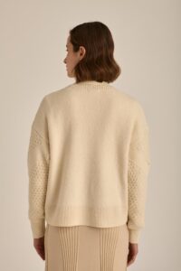 Wool Blend Textured V – Neck Cardiga - Image 5