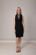 Κρεπ φόρεμα μαύρο